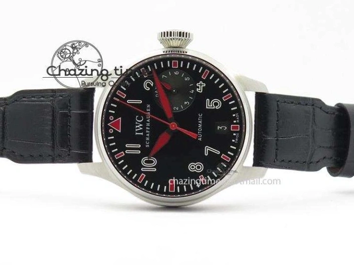 MIROTIME 0428 RelaxedFit Big Pilot Real PR IW500435 “Muhammad Ali” ZF Best Edition On Black Leather Strap A 7295